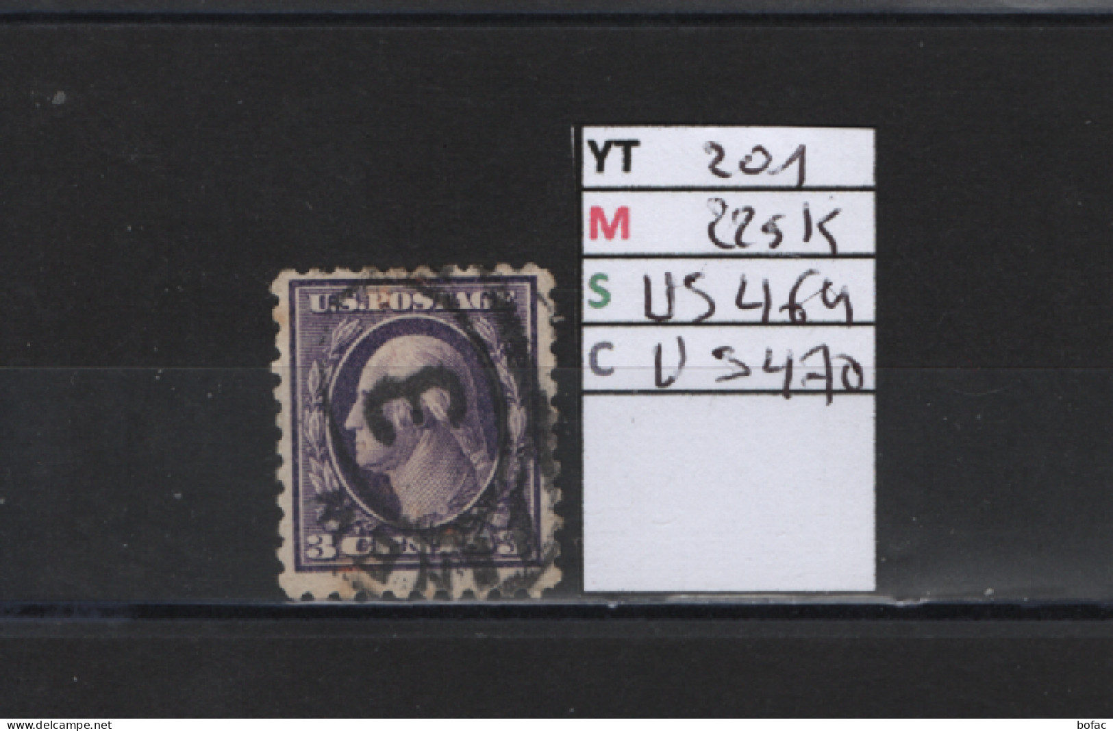 PRIX FIXE Obl 201YT 225K MIC US464 SCOT US470 GIB George Washington 1916 1919 Etats Unis 58/07 - Used Stamps