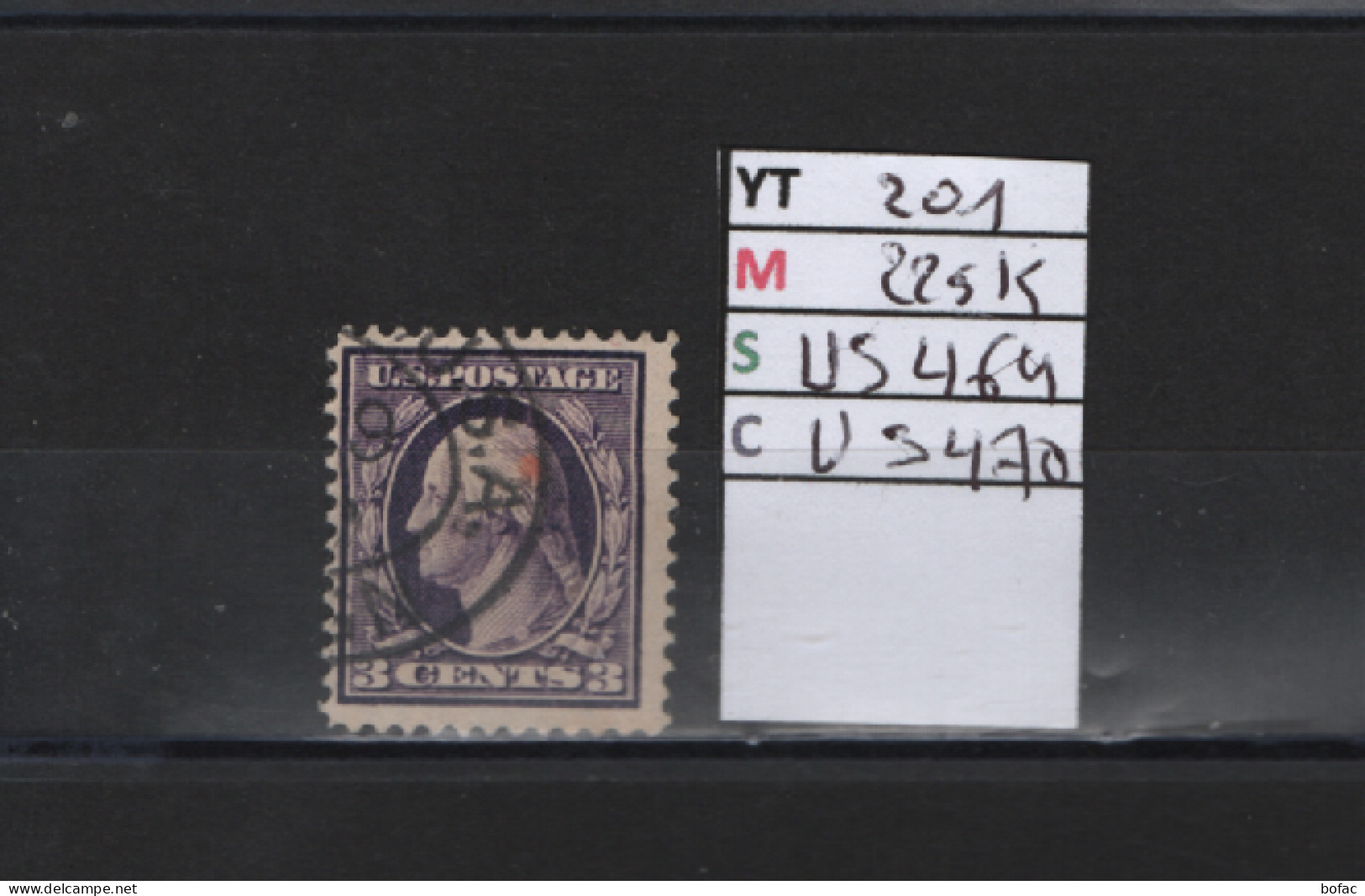 PRIX FIXE Obl 201YT 225K MIC US464 SCOT US470 GIB George Washington 1916 1919 Etats Unis 58/07 - Used Stamps