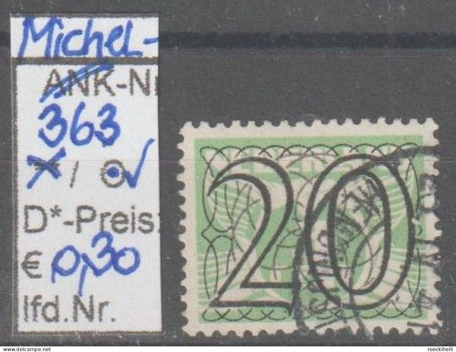 1940 - NIEDERLANDE - FM/DM "Flieg. Taube M. Wertaufdruck" 20 C (a. 3C) Hellgrün - O Gestempelt - S. Scan (363o Nl) - Gebruikt