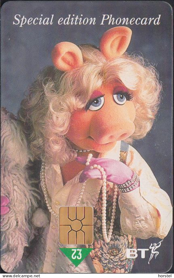 UK - British Telecom Chip PUB054B  - £2  The Muppets - Comic - Miss Piggy - GEM - BT Promotional