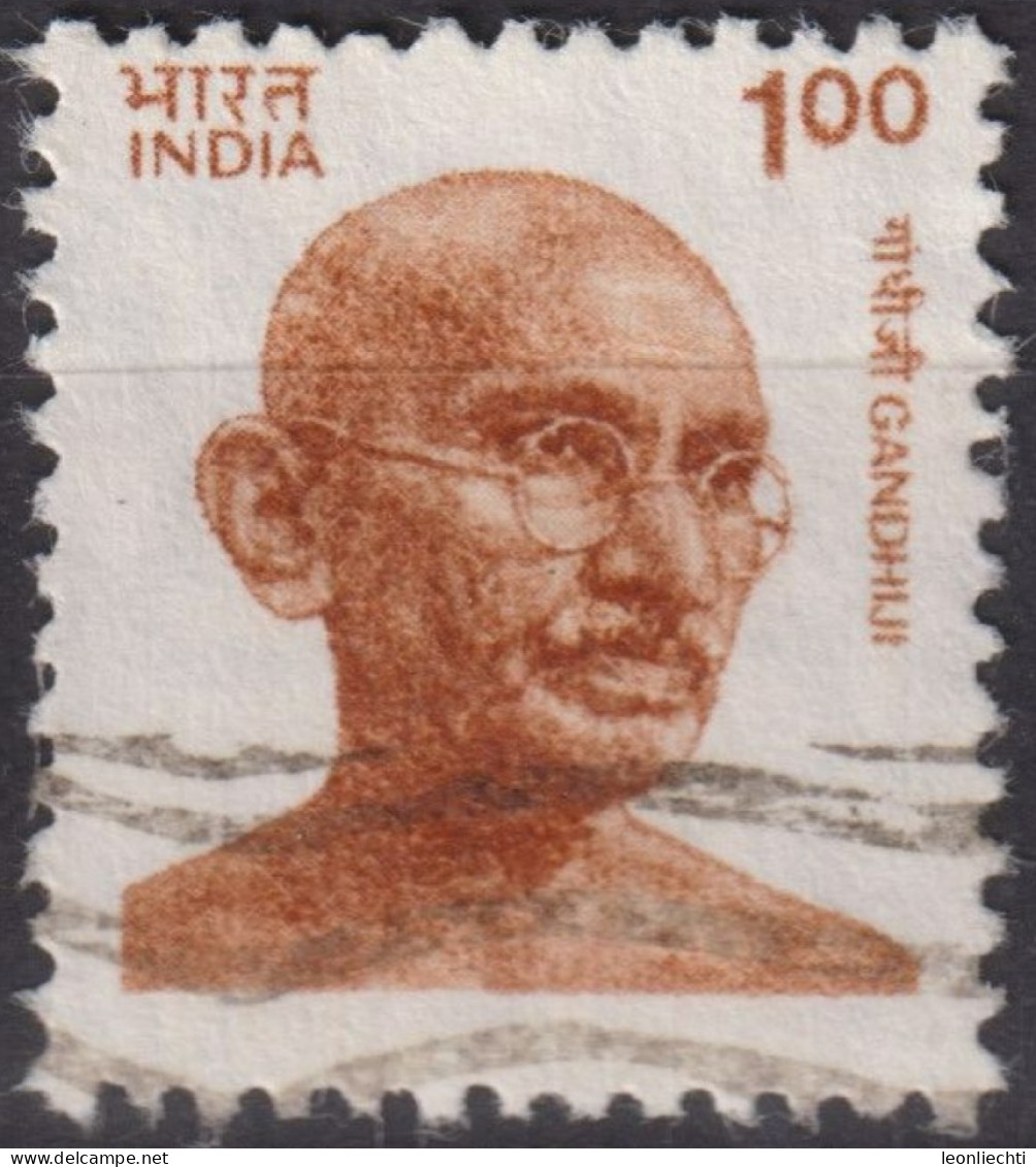 1991 Indien ° Mi:IN 1287, Sn:IN 916, Yt:IN 1085, Mohandas Karamchand Gandhi (1869-1948) - Usados