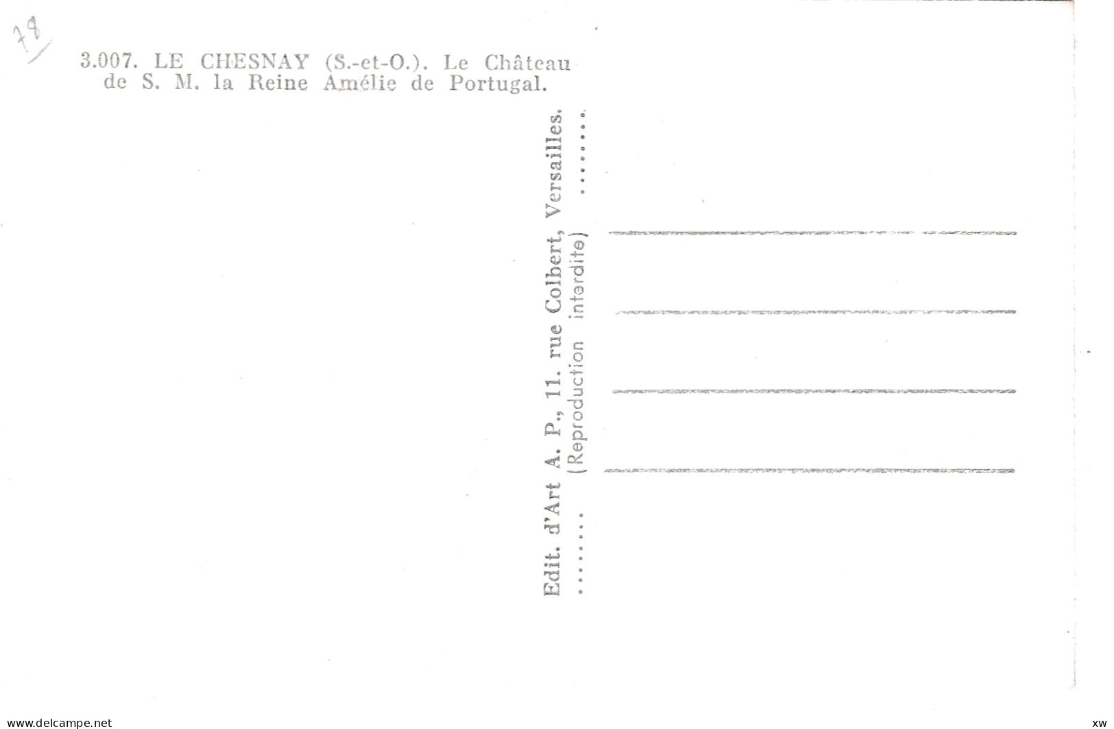 LE CHESNAY -78- CPSM - Le Château De S. M. La Reine Amélie De Portugal - A17782/83 - Le Chesnay