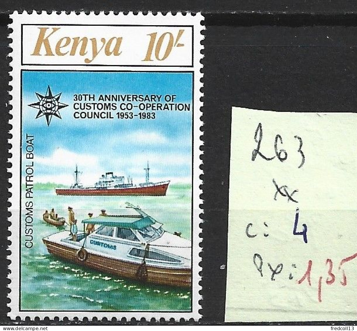 KENYA 263 ** Côte 4 € - Kenya (1963-...)