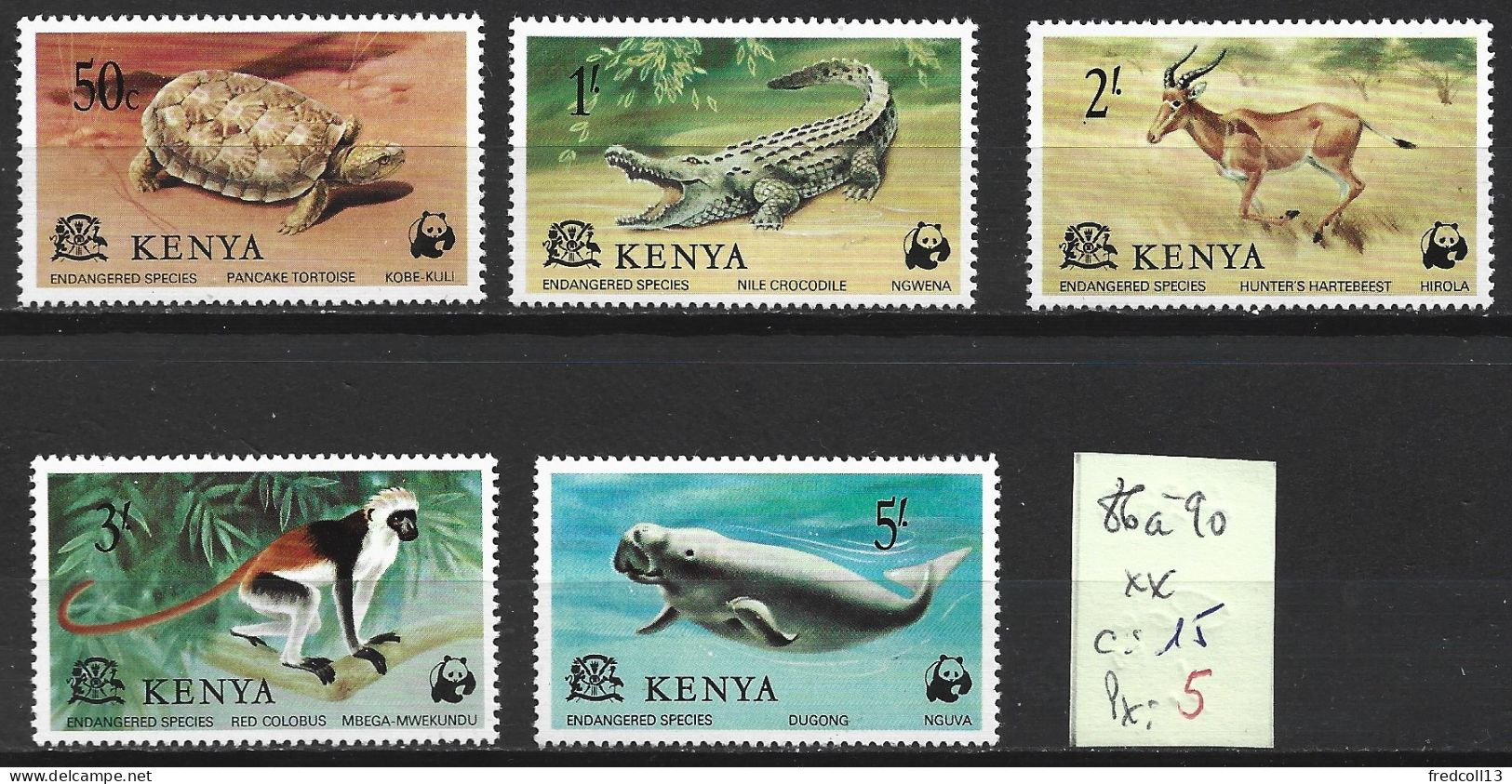 KENYA 86 à 90 ** Côte 15 € - Kenya (1963-...)