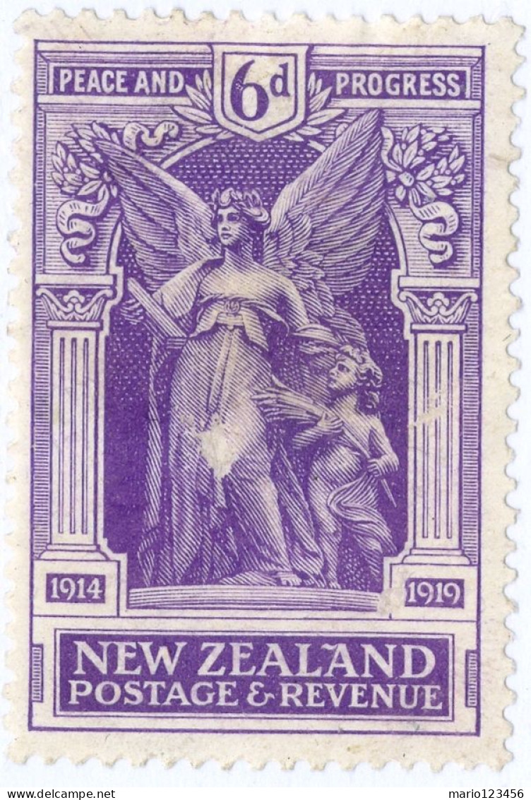 NUOVA ZELANDA, NEW ZEALAND, VITTORIA, 1920, FRANCOBOLLI NUOVI (MLH*) Scott:NZ 169, Yt:NZ 173 - Ongebruikt