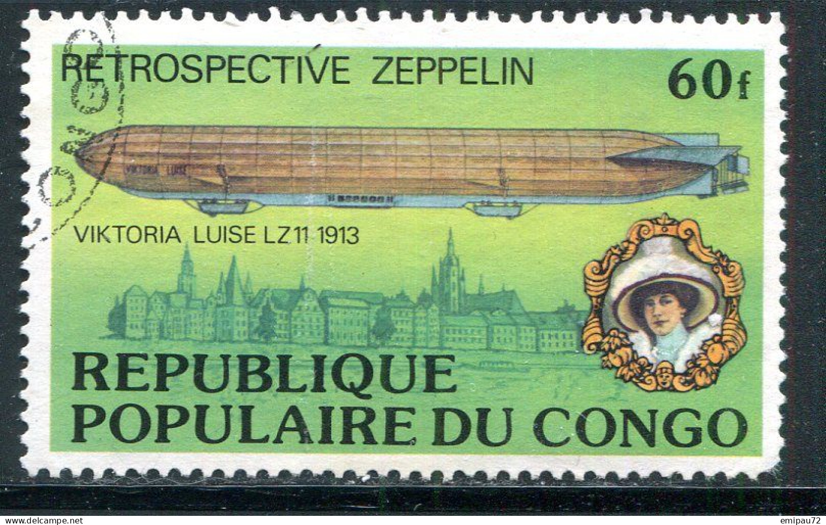 CONGO- Y&T N°459- Oblitéré (zeppelins) - Oblitérés