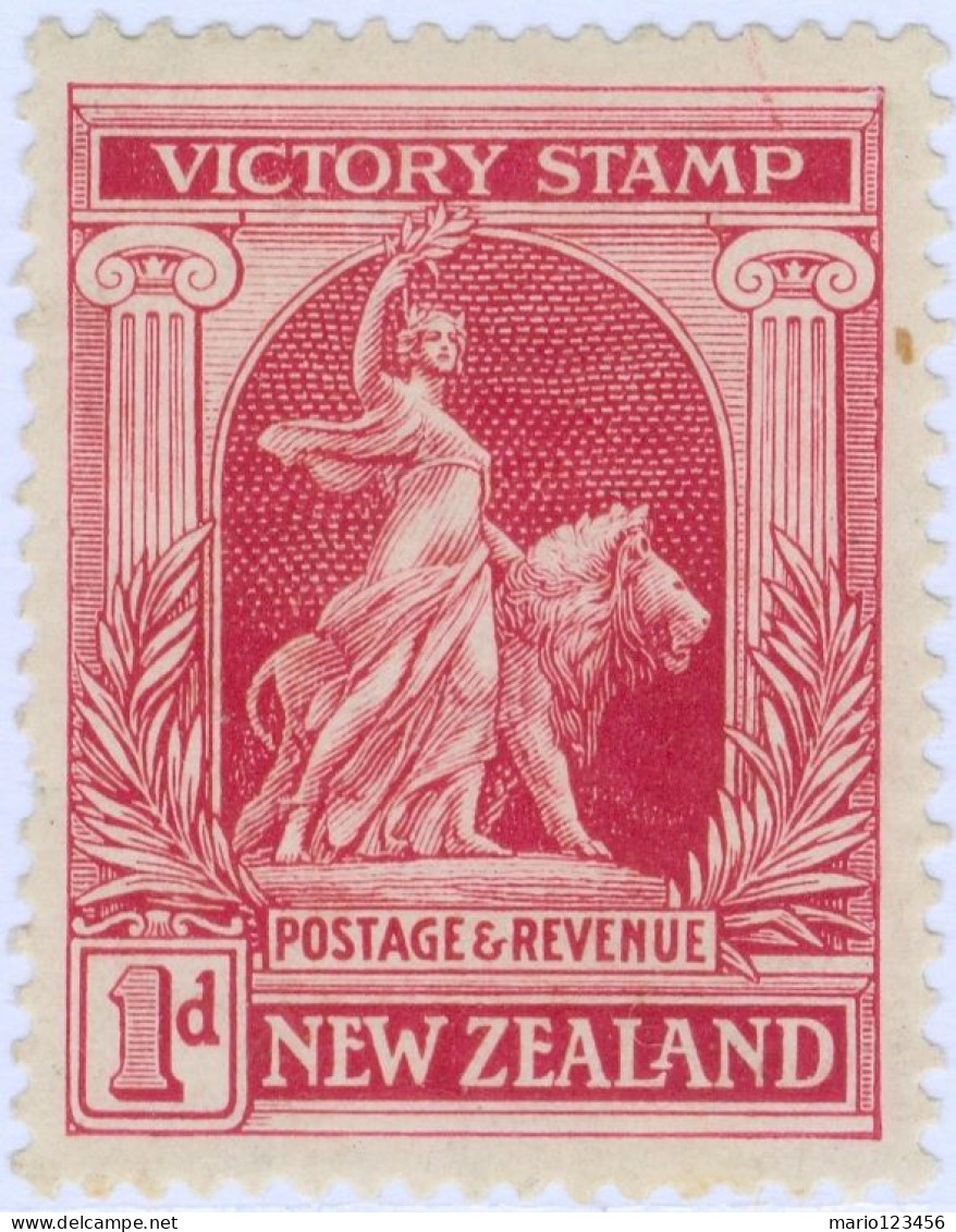 NUOVA ZELANDA, NEW ZEALAND, VITTORIA, 1920, FRANCOBOLLI NUOVI (MLH*) Scott:NZ 166, Yt:NZ 170 - Unused Stamps