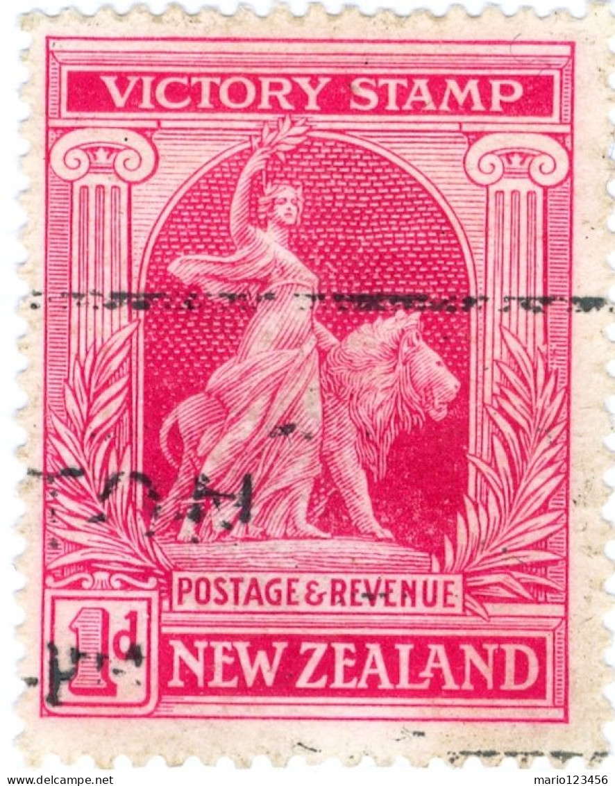 NUOVA ZELANDA, NEW ZEALAND, VITTORIA, 1920, FRANCOBOLLI USATI Scott:NZ 166, Yt:NZ 170 - Used Stamps