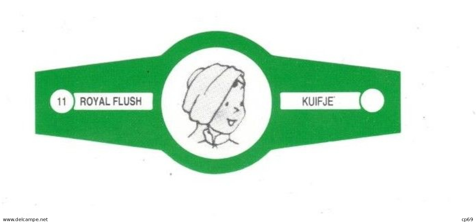 11) Bague De Cigare Série Tintin Verte Royal Flush Kuifje Abdallah En Superbe.Etat - Objets Publicitaires