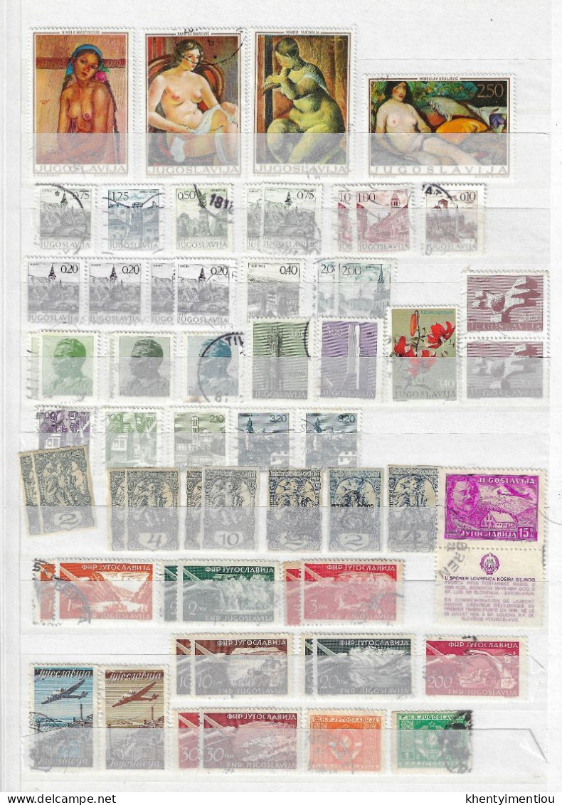 Lot de timbres de Yougoslavie (9 pages) à partir de 1918