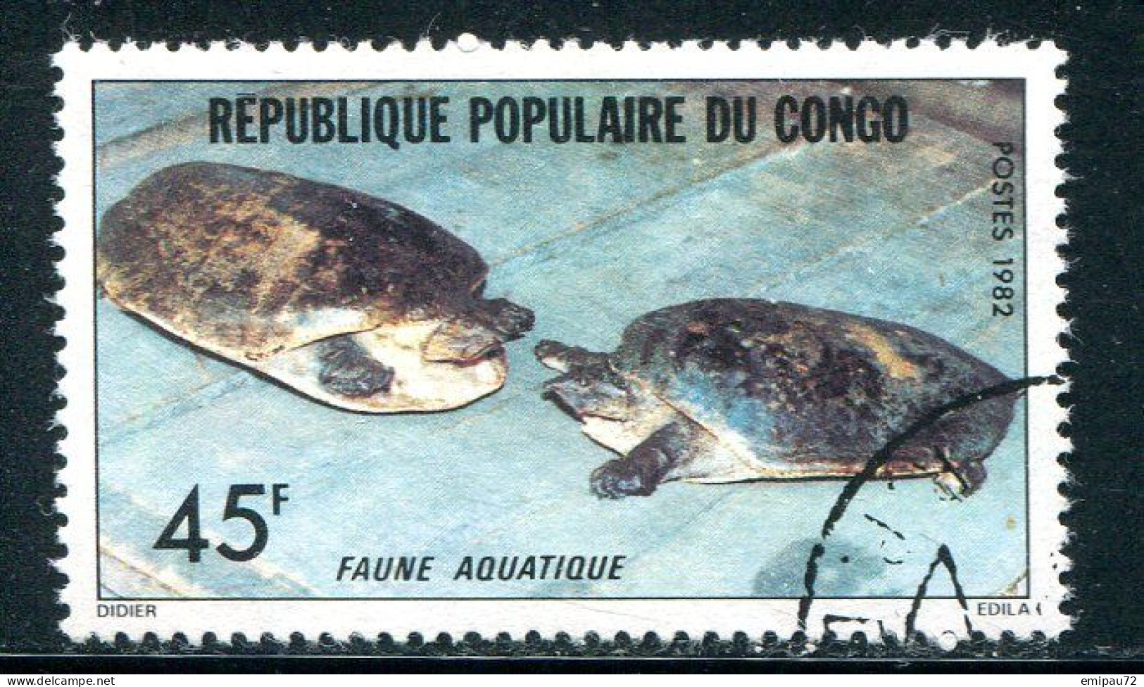 CONGO- Y&T N°685- Oblitéré (tortues) - Used