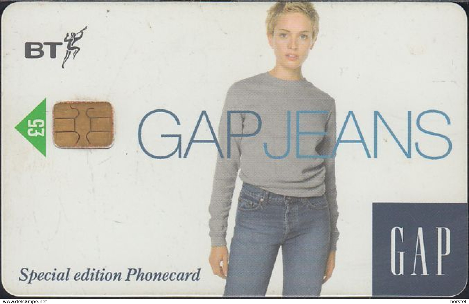 UK - British Telecom Chip PUB072  - £5  GAP Jeans - Woman - Man - GPT2 - BT Promotionnelles