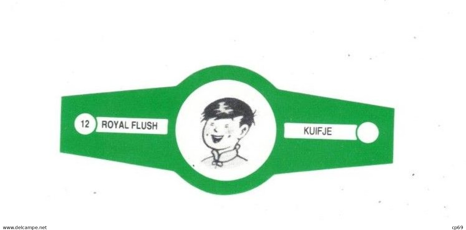 12) Bague De Cigare Série Tintin Verte Royal Flush Kuifje Tchang Tchong-Jen En Superbe.Etat - Werbeobjekte