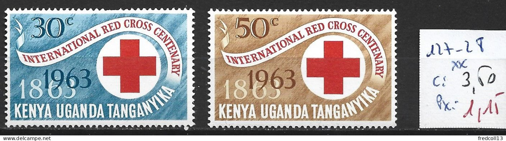 KENYA OUGANDA & TANGANYKA 127-28 ** Côte 3.50 € - Kenya, Ouganda & Tanzanie