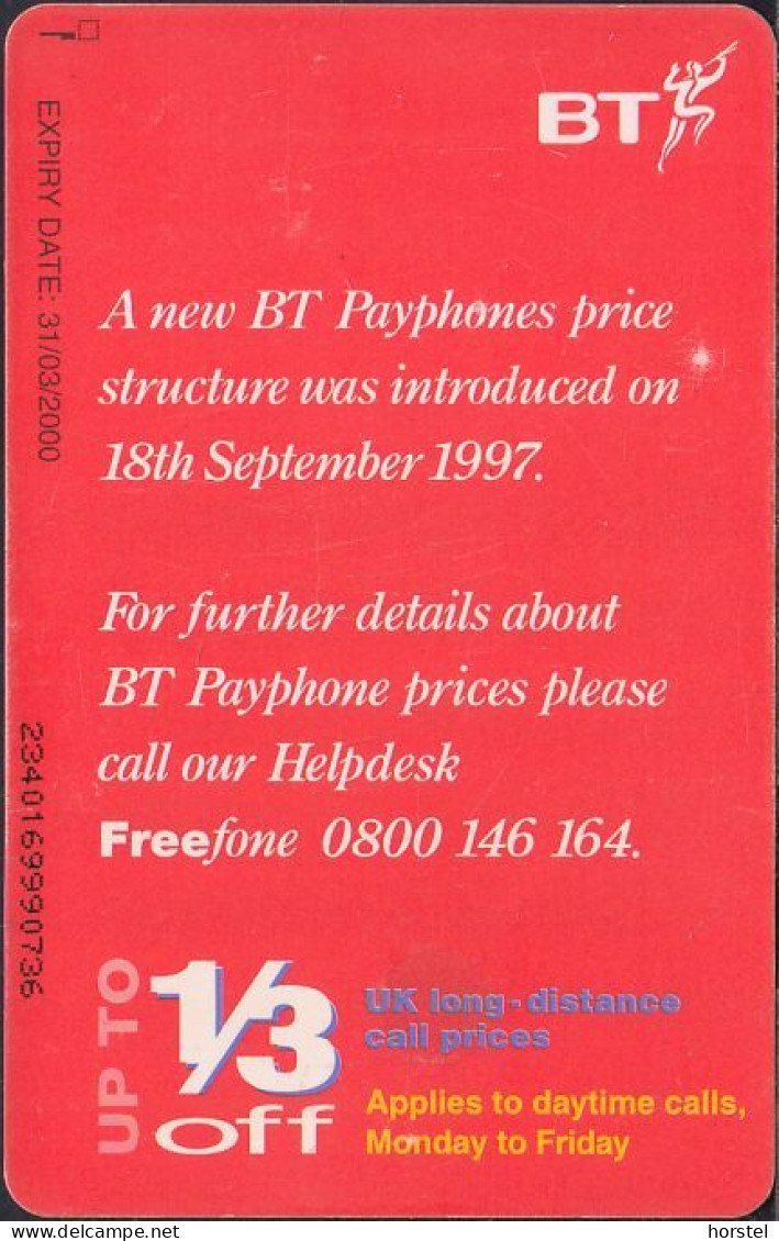 UK - British Telecom Chip PUB086C  - £2  1/3 Off Calls - GEM - BT Promotionnelles