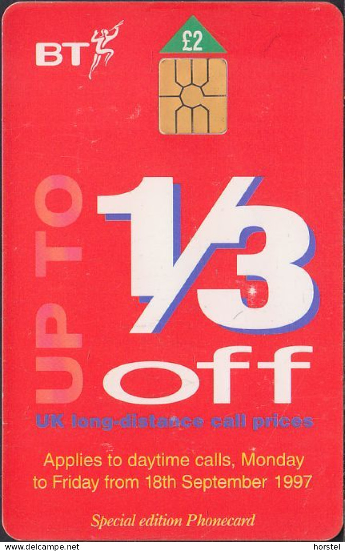 UK - British Telecom Chip PUB086C  - £2  1/3 Off Calls - GEM - BT Promotional