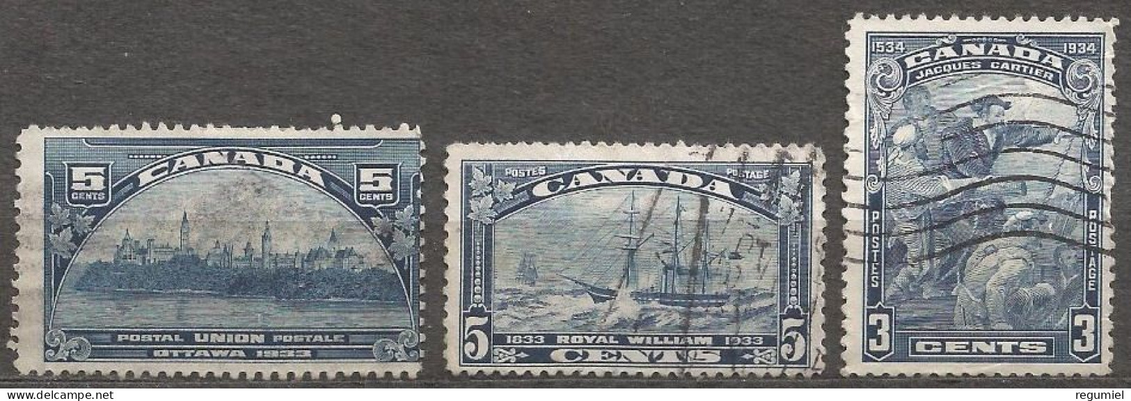 Canada U  168/170 (o) Usado. 1933 - Used Stamps