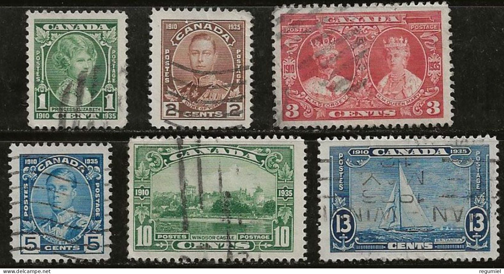 Canada U  173/178 (o) Usado. 1935 - Used Stamps