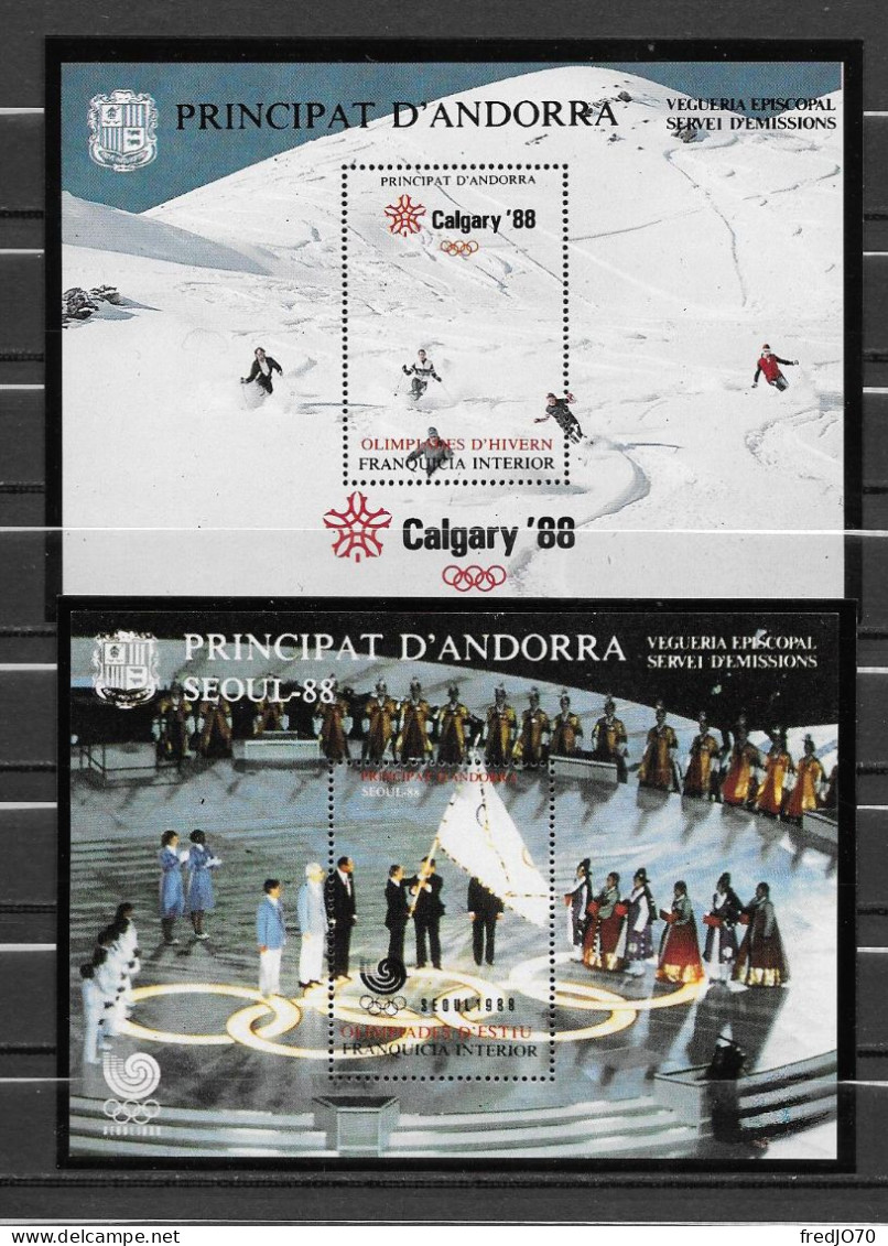 Andorre Blocs Vignettes JO 88 ** - Inverno1988: Calgary