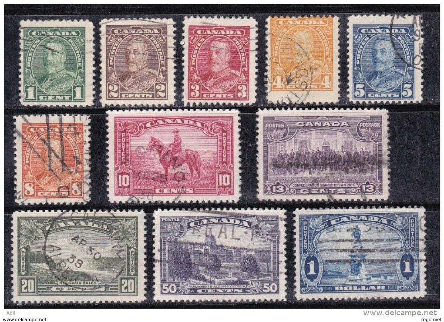 Canada U  179/189 (o) Usado. 1935 - Used Stamps