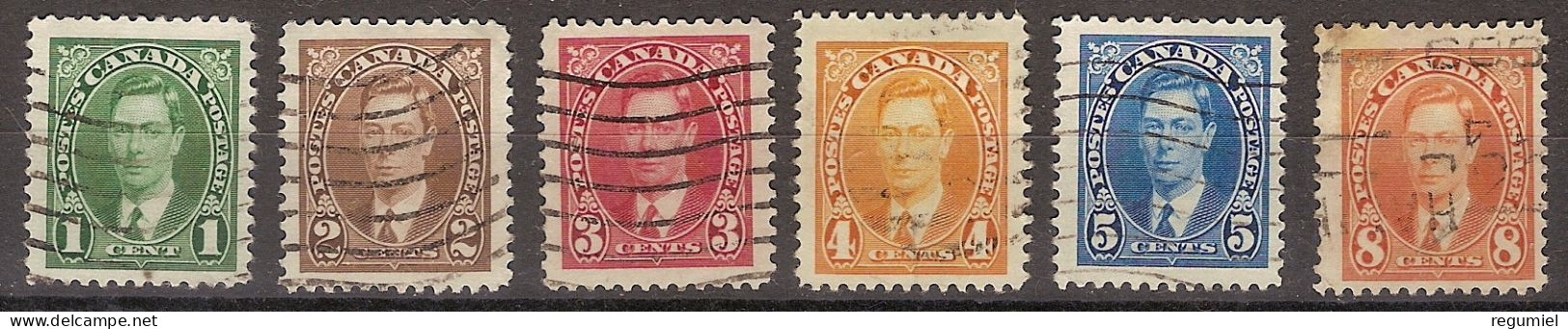 Canada U  190/195 (o) Usado. 1937 - Used Stamps