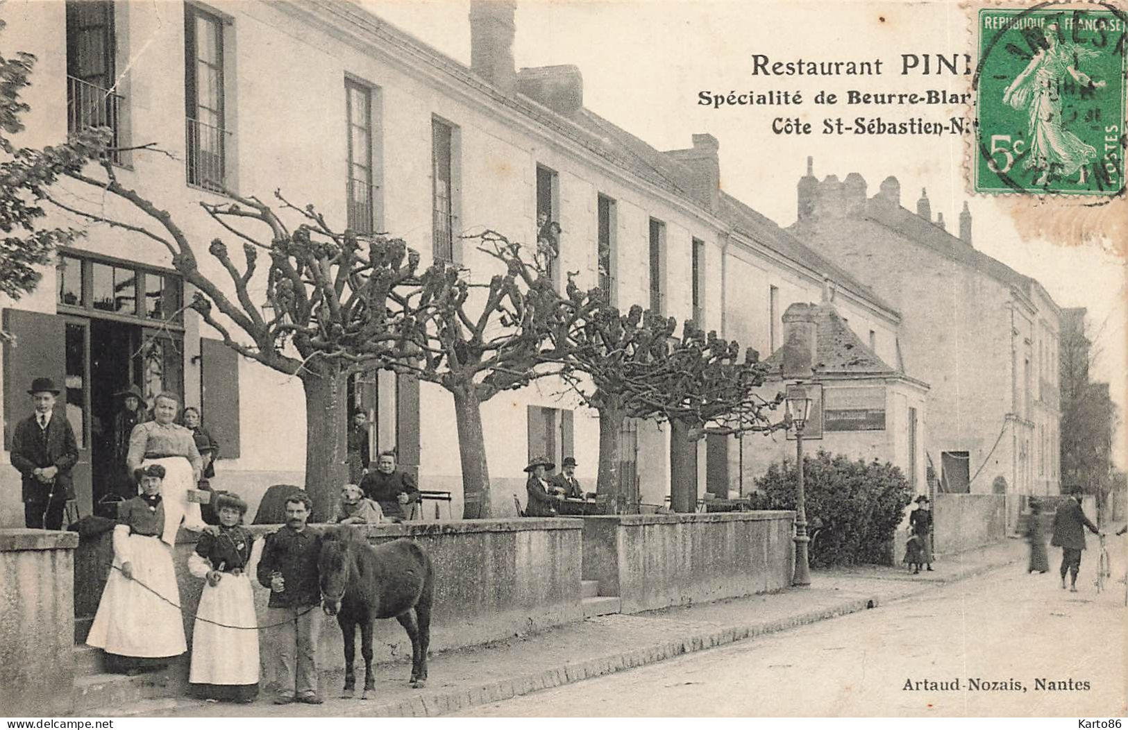 St Sébastien Sur Loire , Côte * Le Restaurant PINEAU , Spécialité De Beurre Blanc * Commerce Villageois - Saint-Sébastien-sur-Loire