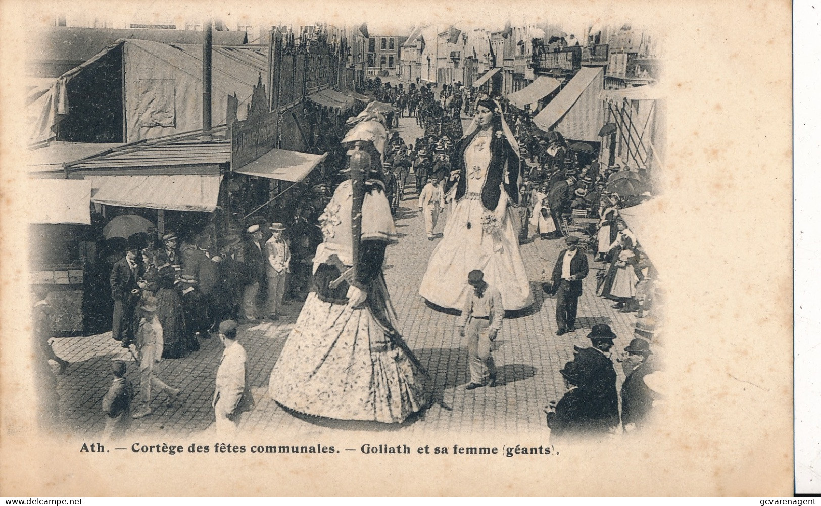 ATH  CORTEGE DES FETES COMMUNALES   GOLIATH ET SA FEMME  GEANTS      2 SCANS - Zottegem