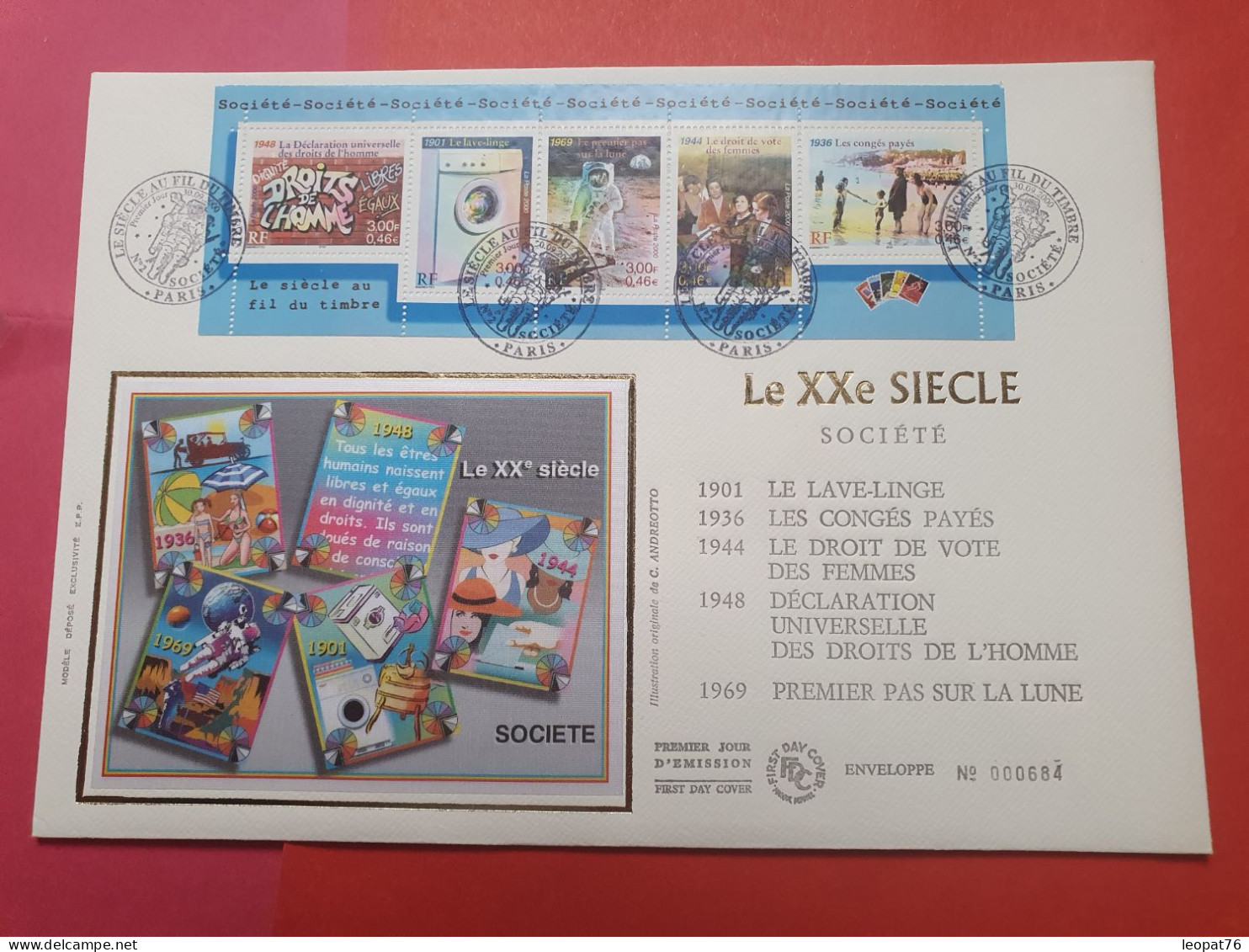 Grande Enveloppe FDC En 2000 - Le XX ème Siècle - FDC 85 - 2000-2009