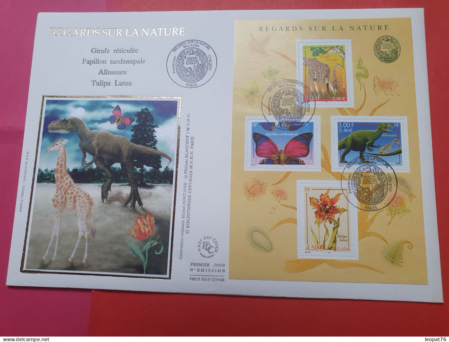 Grande Enveloppe FDC En 2000 - Bloc Nature - FDC 86 - 2000-2009