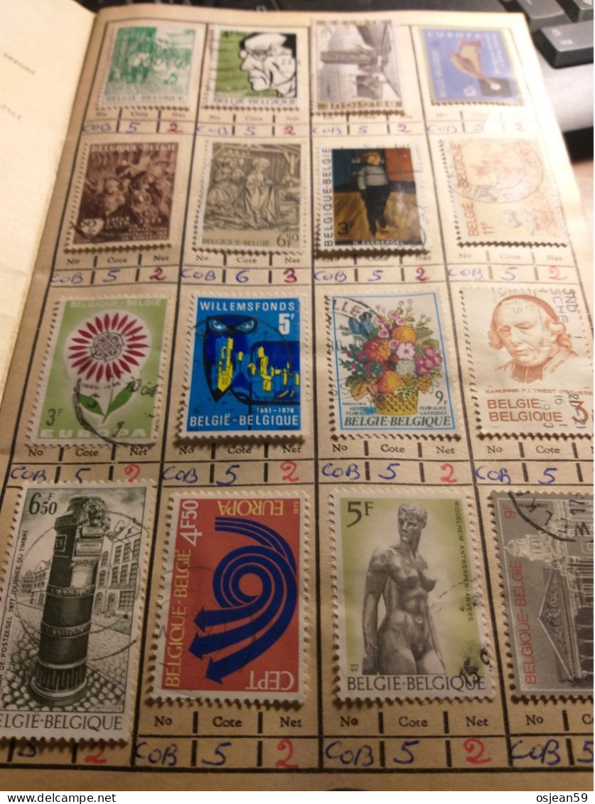 Carnet D'échanges De Timbres Oblitérés.12 Pages. - Autres & Non Classés
