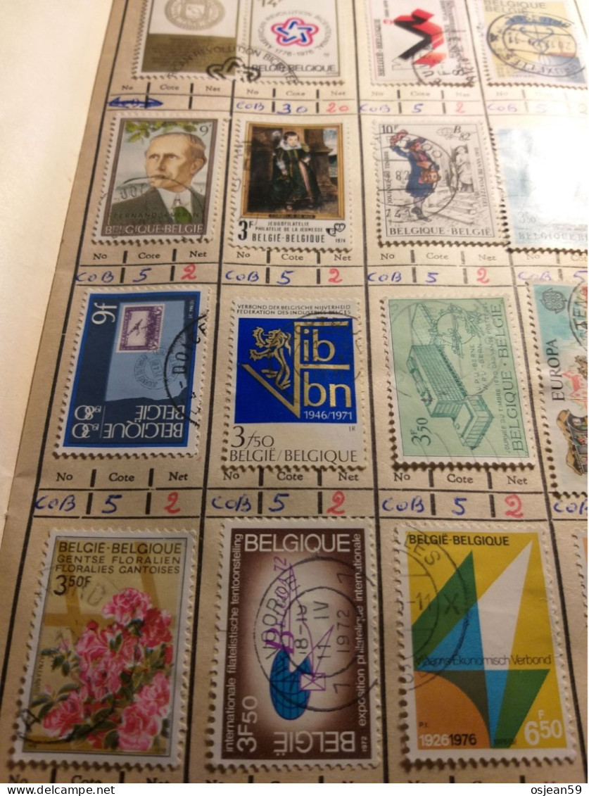 Carnet D'échanges De Timbres Oblitérés.12 Pages. - Autres & Non Classés