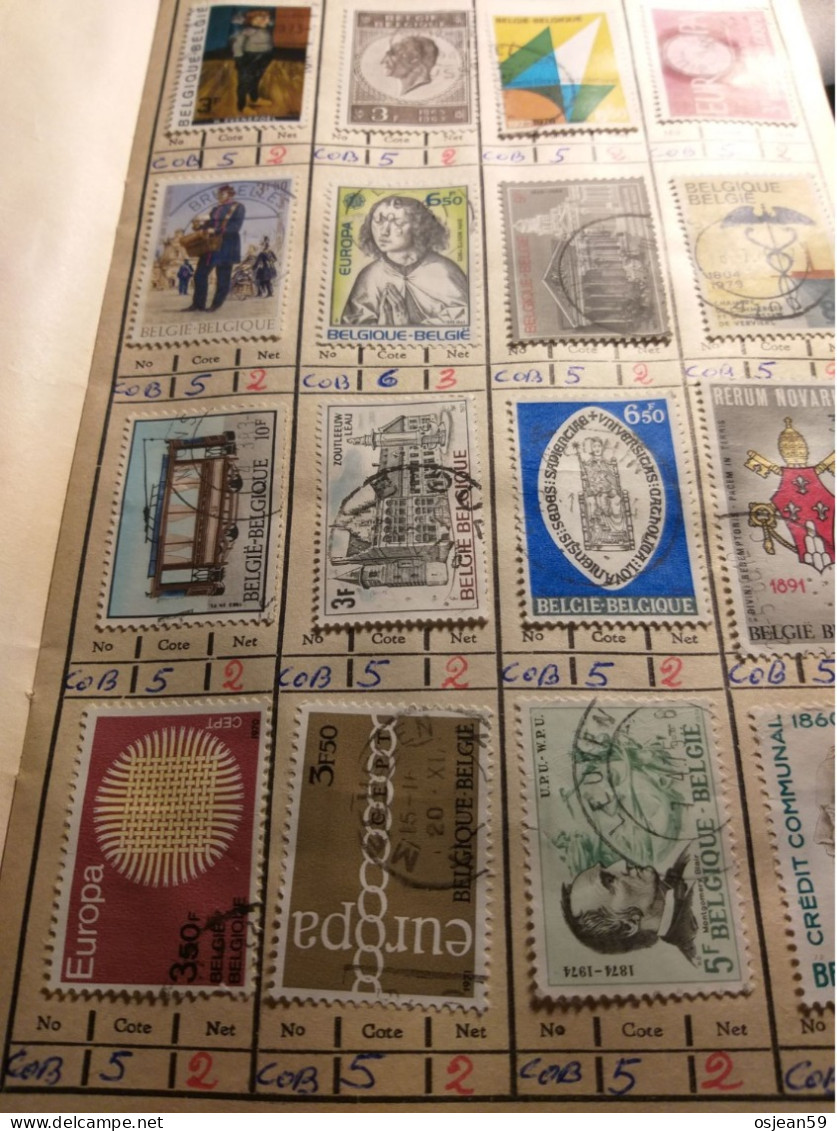 Carnet D'échanges De Timbres Oblitérés.12 Pages. - Autres & Non Classés