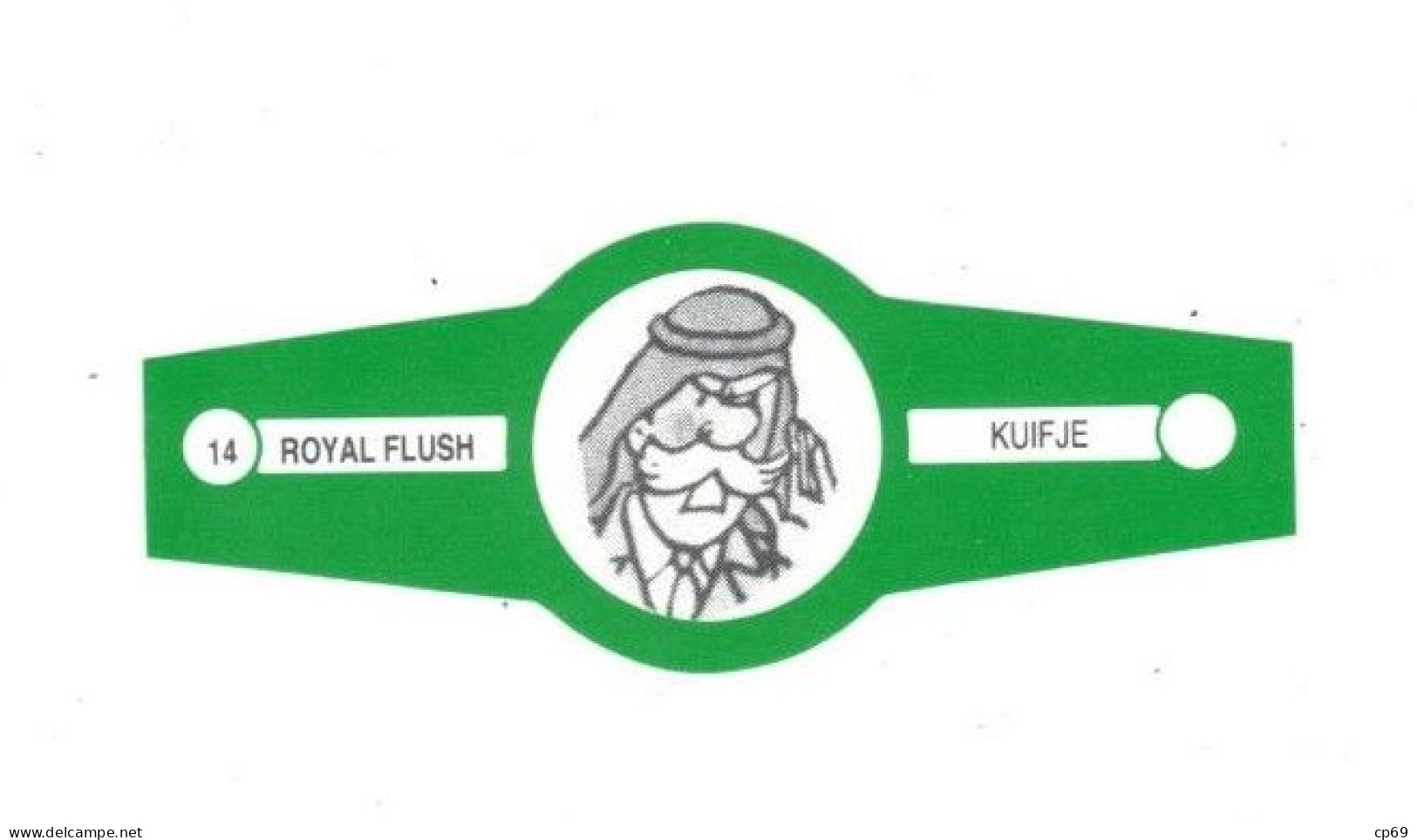 14) Bague De Cigare Série Tintin Verte Royal Flush Kuifje Colonel Faud Armée Saoudienne En Superbe.Etat - Advertentie