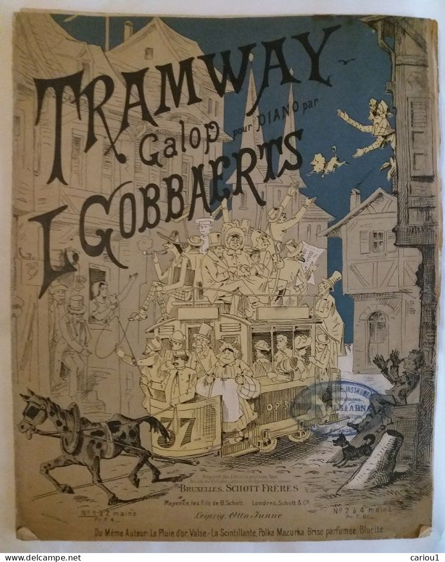 C1 TRAMWAY Galop Brillant LOUIS GOBBAERTS Partition SCHOTT Bruxelles Port Inclus France - Sonstige & Ohne Zuordnung