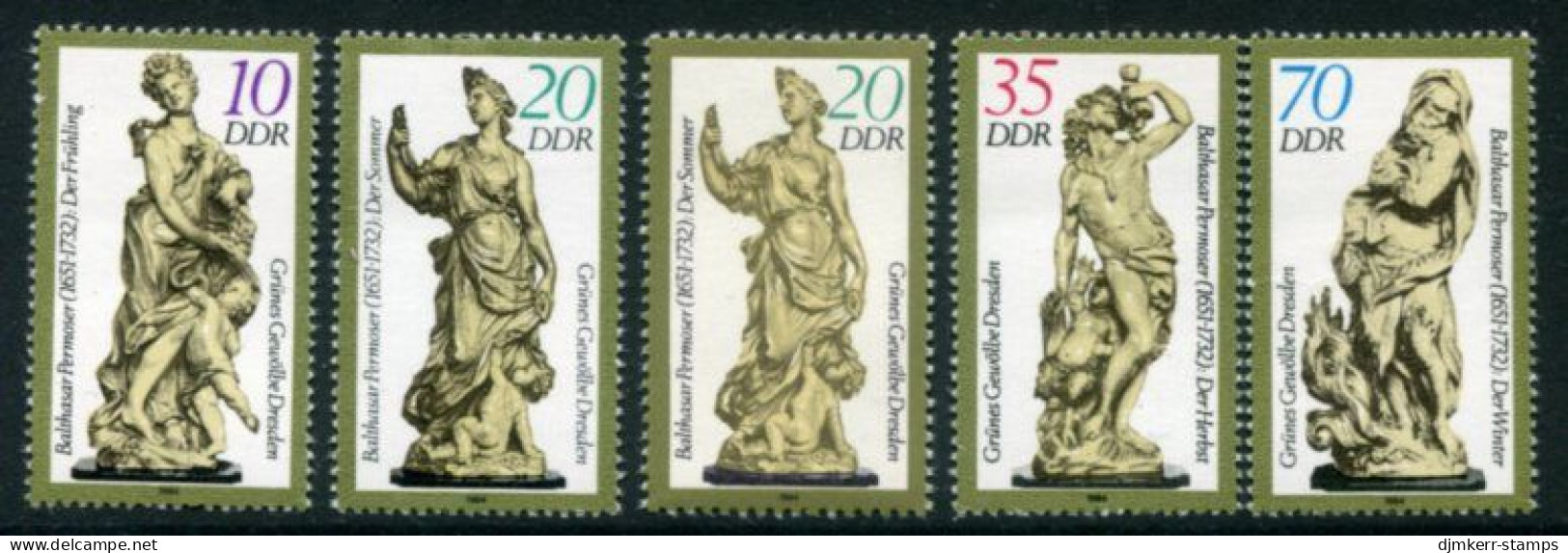 DDR 1984 Statues From The Green Vault With Both 20 Pf. MNH / **.  Michel 2905-08 - Nuevos