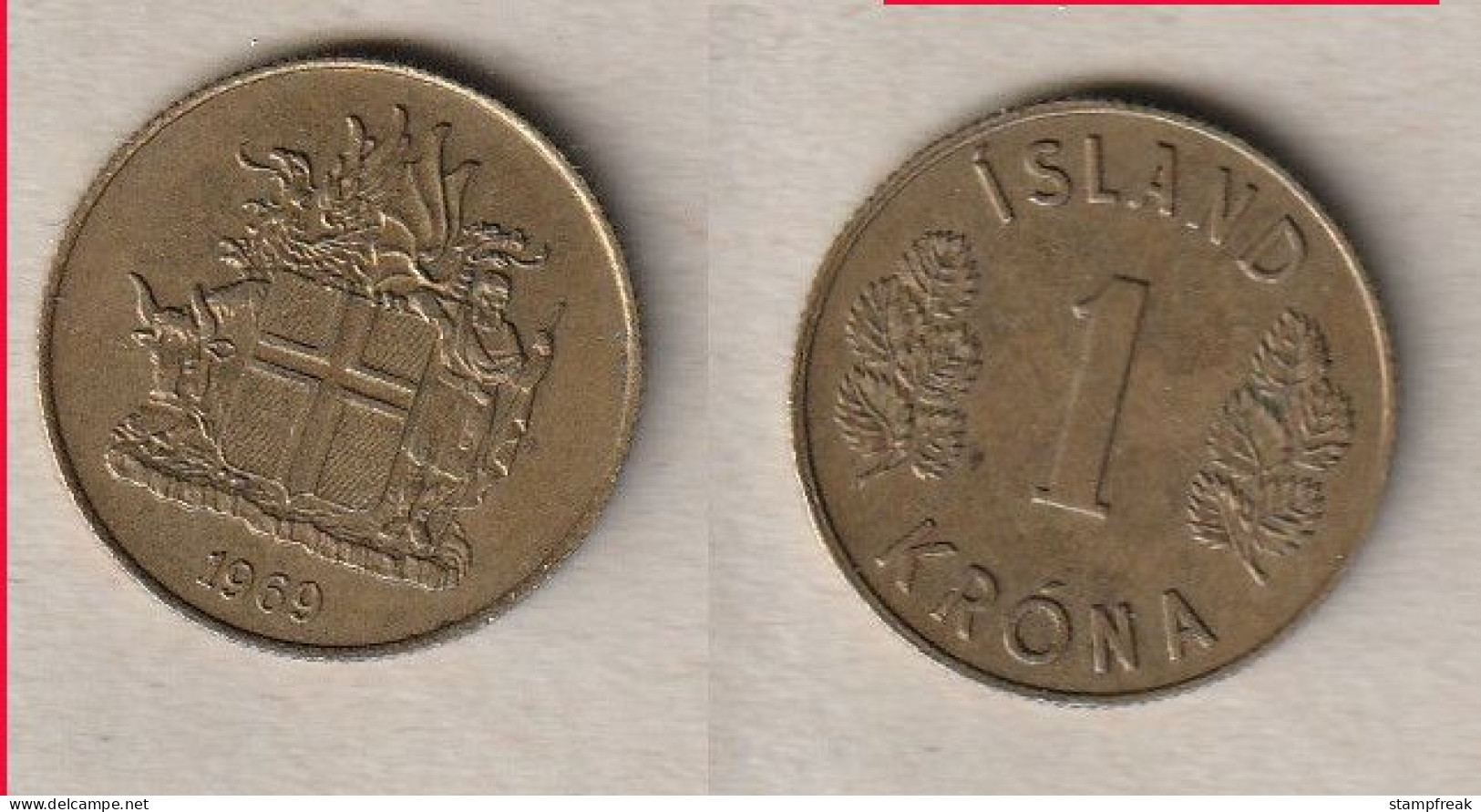 00147) Island, 1 Krone 1969 - Islande