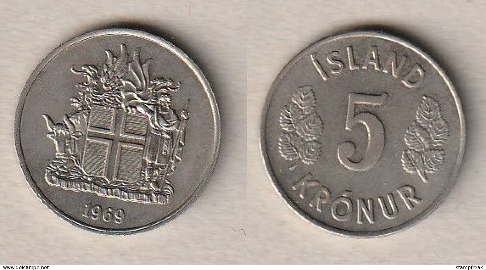 00146) Island, 5 Kronen 1969 - Islande
