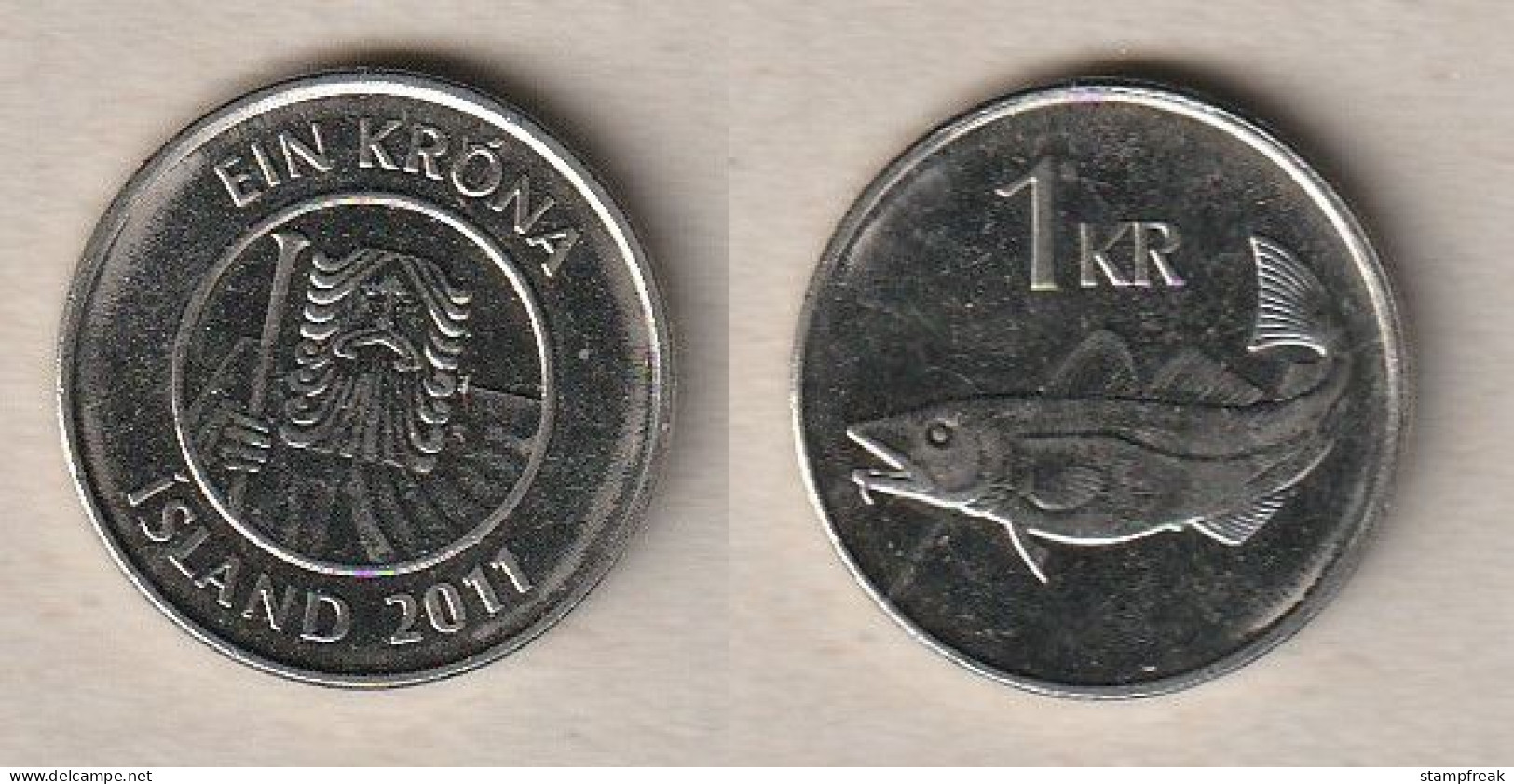 00144) Island, 1 Kronen 2011 - Islandia