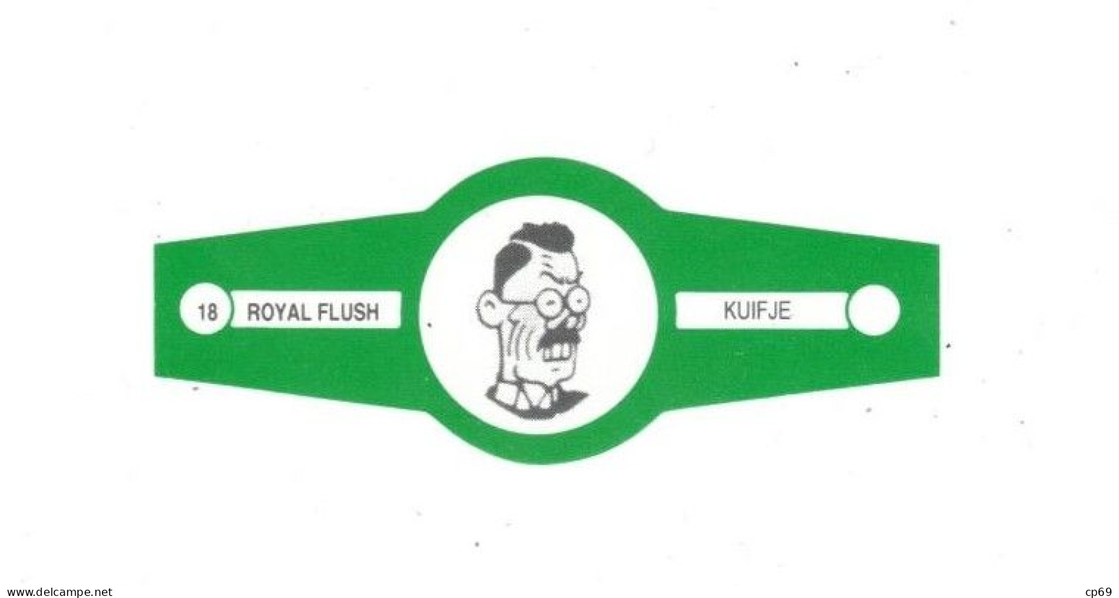 18) Bague De Cigare Série Tintin Verte Royal Flush Kuifje Mitsuhirato Asie Asiatique En Superbe.Etat - Objets Publicitaires