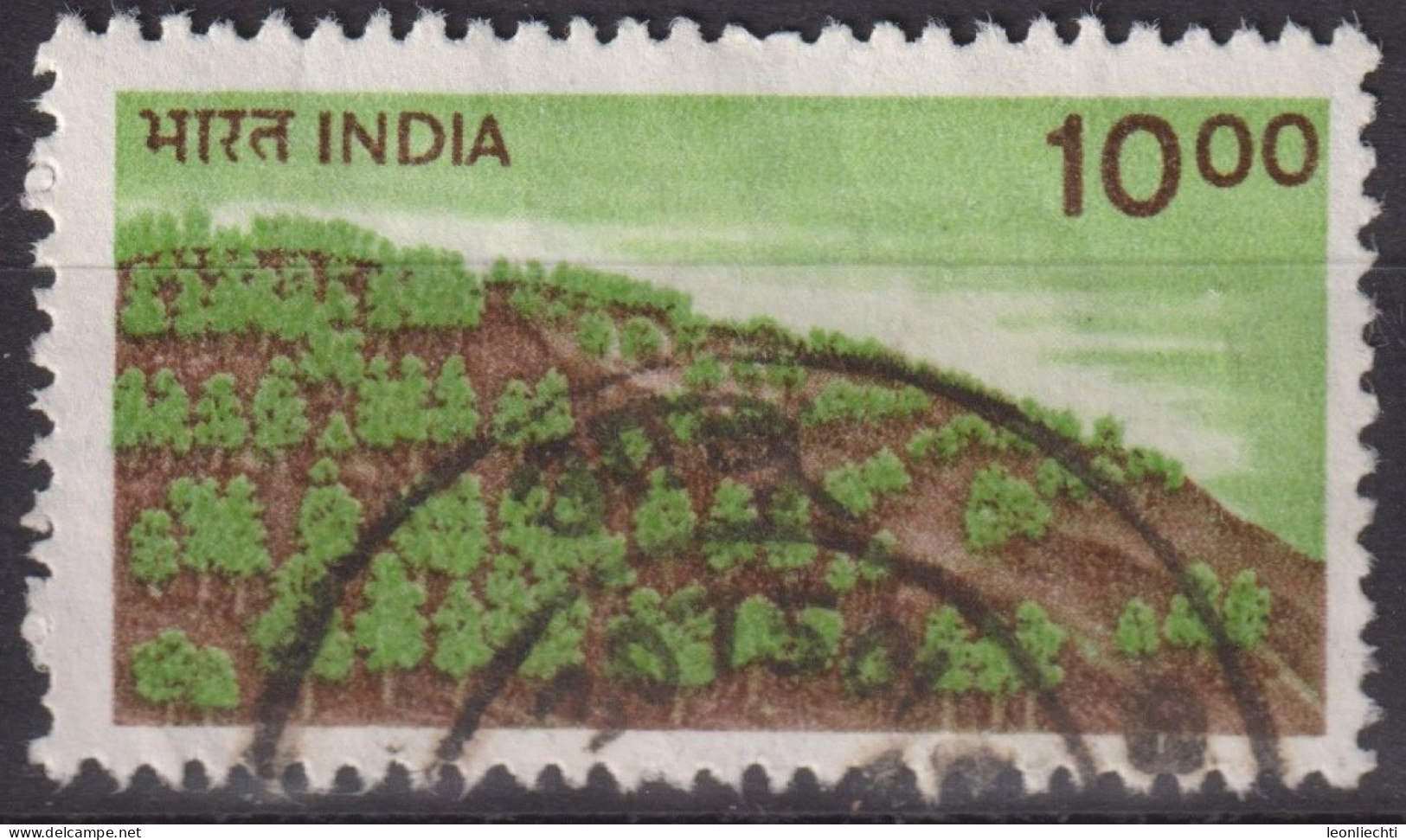 1984 Indien ° Mi:IN 986Y, Sn:IN 900, Yt:IN 801, Forest On Hillside - Gebraucht