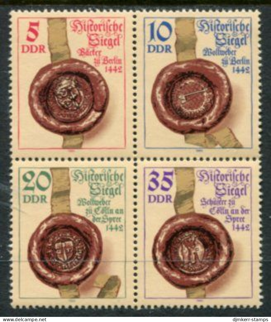 DDR 1984 Historic Seals Block MNH / **.  Michel 2884-87 - Neufs