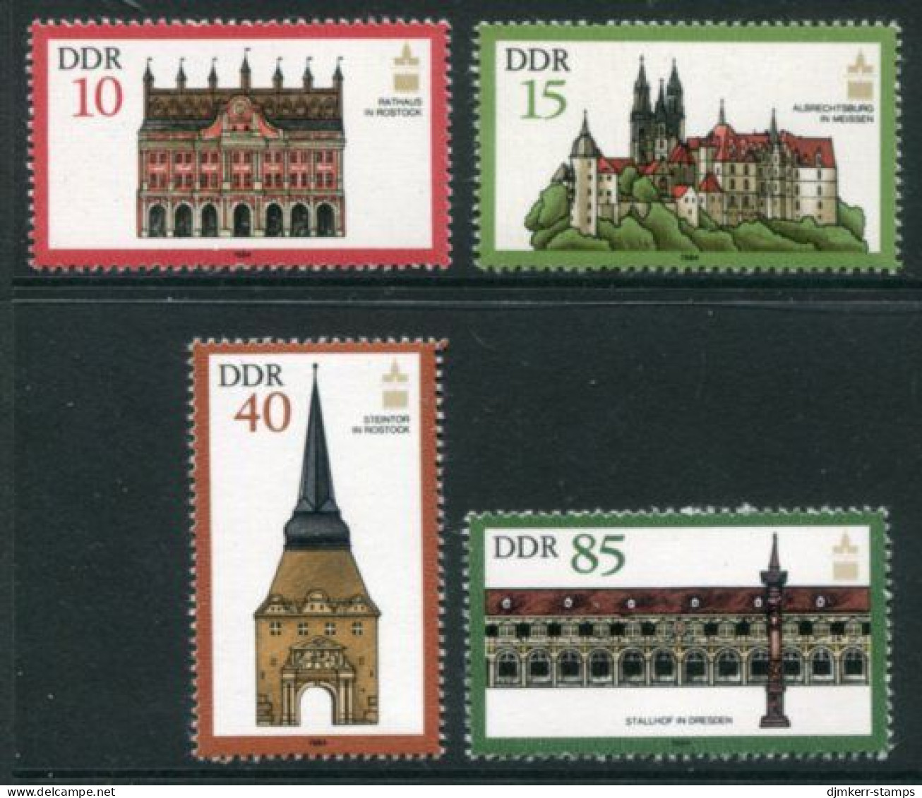 DDR 1984 Rostock And Dresden Buildings MNH / **.  Michel 2869-72 - Unused Stamps