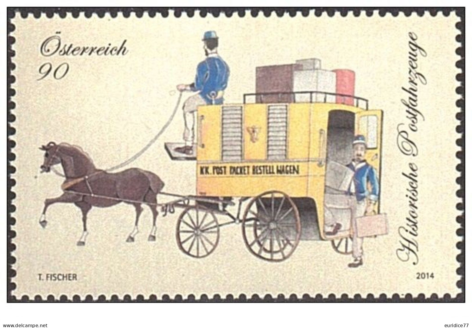 Austria 2014 - Historische Postfahrzeuge - Paketpostwagen Mnh** - Kutschen