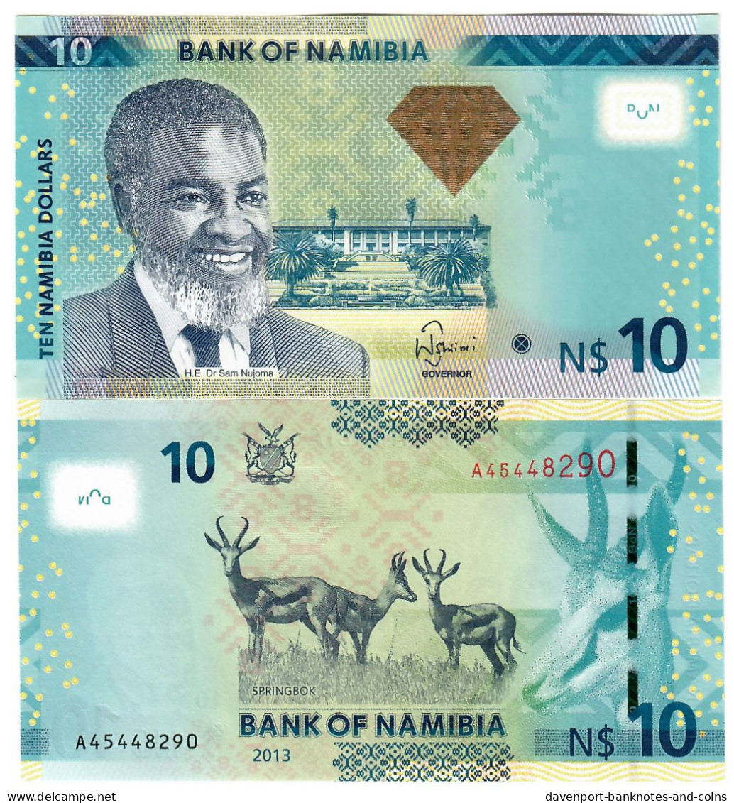 Namibia 10 Dollars 2013 UNC "Shiimi" - Namibie