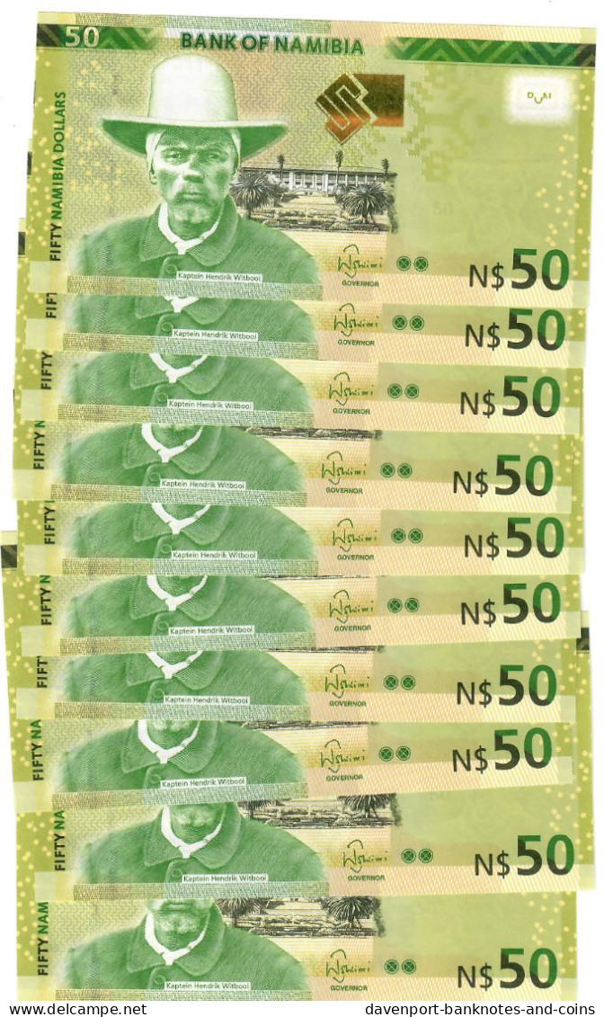 Namibia 10x 50 Dollars 2019 UNC "Shiimi" - Namibie