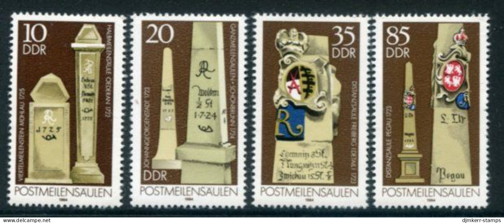 DDR 1984 Postal Milestones MNH / **.  Michel 2853-56 - Neufs