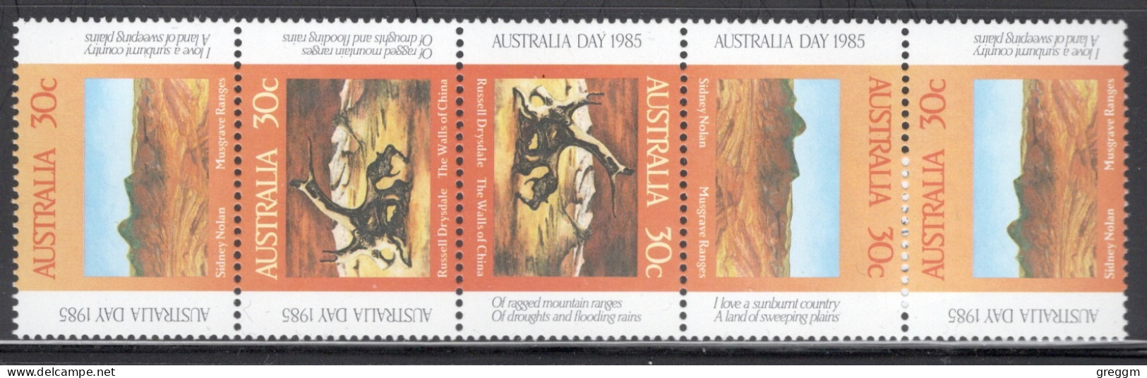 Australia 1985 Strip Of Stamps To Celebrate Australia Day In Unmounted Mint - Neufs