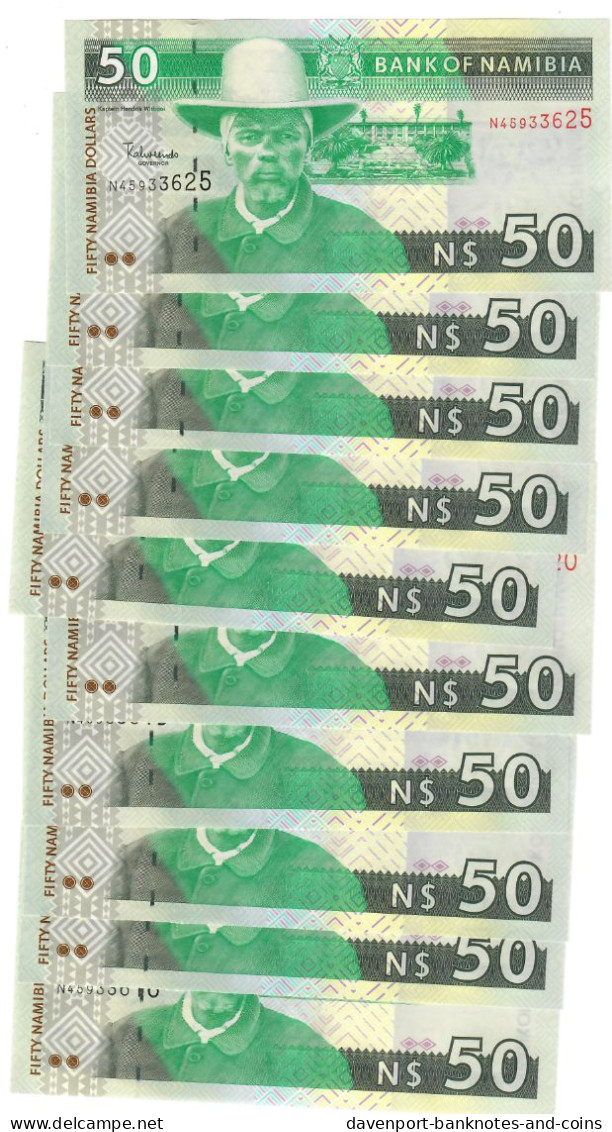 Namibia 10x 50 Dollars 2001 (2009) UNC "Alweendo" - Namibia