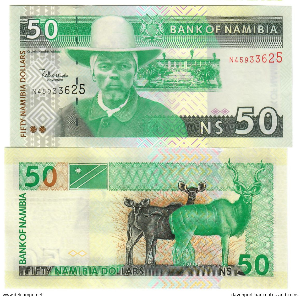 Namibia 10x 50 Dollars 2001 (2009) UNC "Alweendo" - Namibia