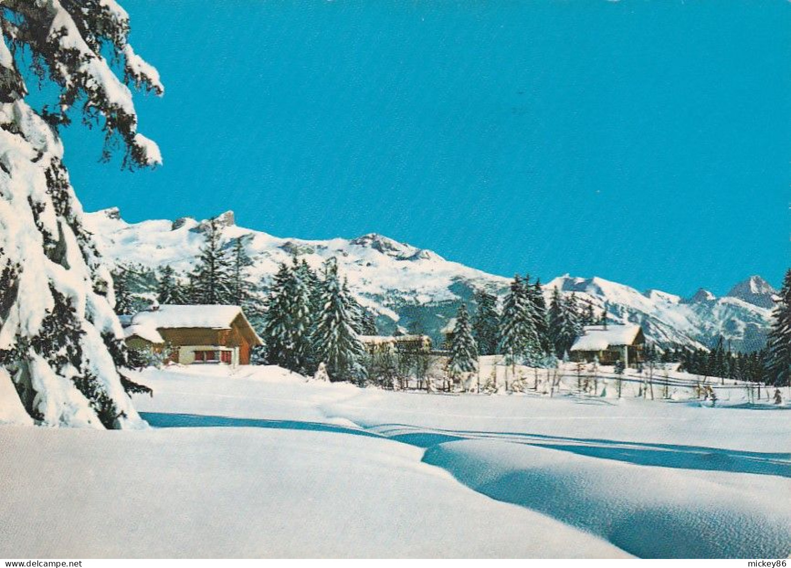 Suisse--CRANS-MONTANA --1968--Paysage D'Hiver .....timbre....cachet - Crans-Montana